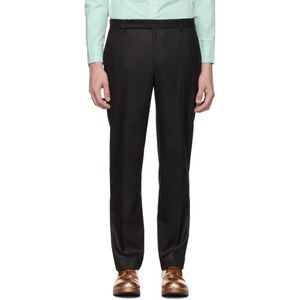 Eckhaus Latta Black Dark Gray Straight Leg Dress Pants Trousers sz 28